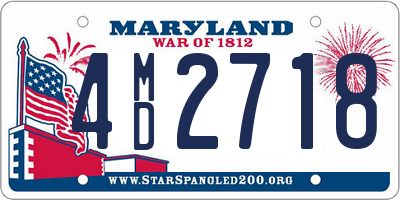 MD license plate 4MD2718