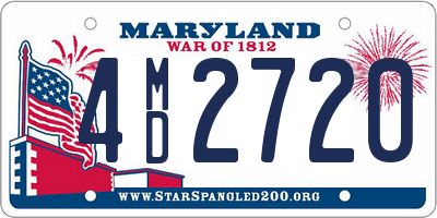 MD license plate 4MD2720