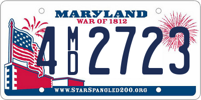 MD license plate 4MD2723