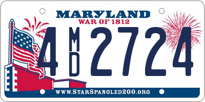 MD license plate 4MD2724