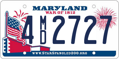 MD license plate 4MD2727