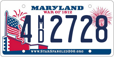 MD license plate 4MD2728