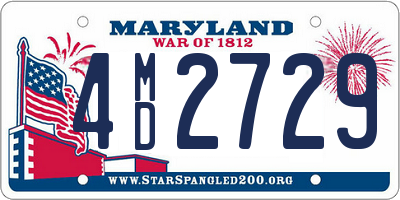 MD license plate 4MD2729