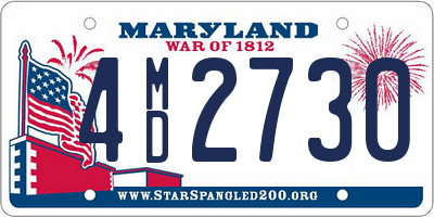 MD license plate 4MD2730