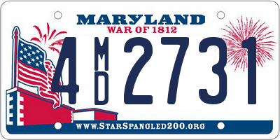 MD license plate 4MD2731