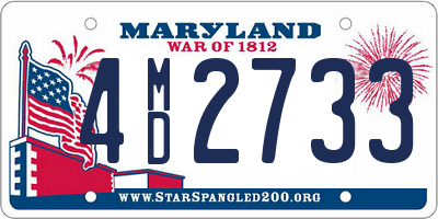 MD license plate 4MD2733