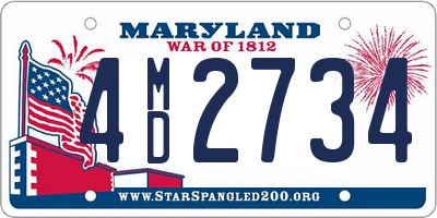 MD license plate 4MD2734