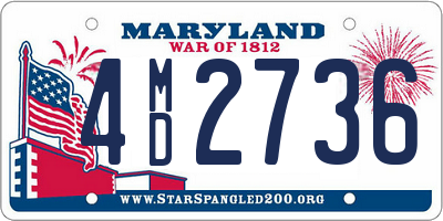 MD license plate 4MD2736