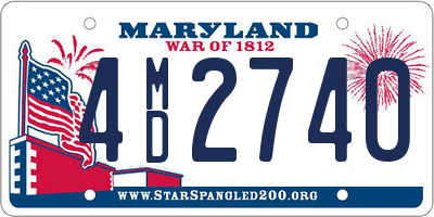 MD license plate 4MD2740