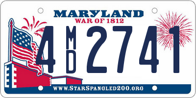 MD license plate 4MD2741