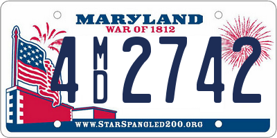 MD license plate 4MD2742