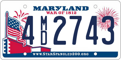 MD license plate 4MD2743