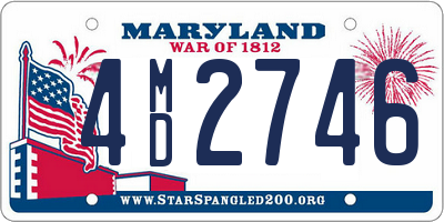 MD license plate 4MD2746