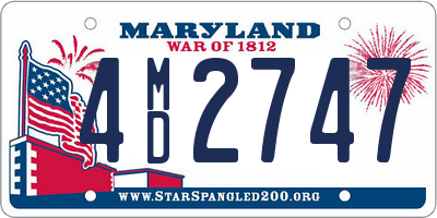 MD license plate 4MD2747