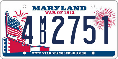 MD license plate 4MD2751