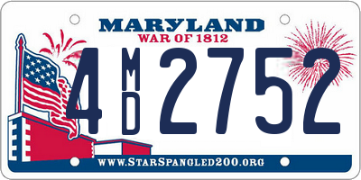 MD license plate 4MD2752