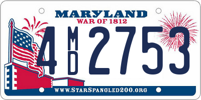 MD license plate 4MD2753