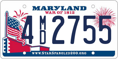 MD license plate 4MD2755