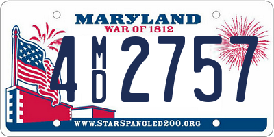 MD license plate 4MD2757