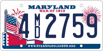 MD license plate 4MD2759