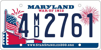 MD license plate 4MD2761