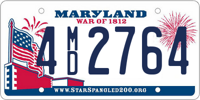 MD license plate 4MD2764