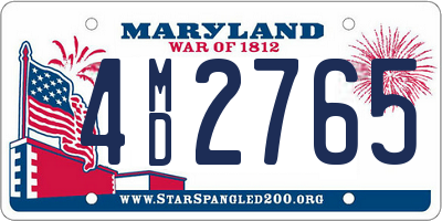 MD license plate 4MD2765