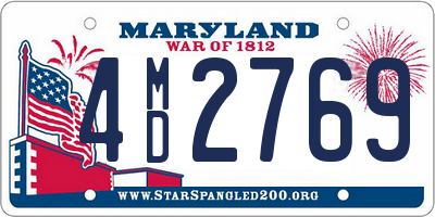 MD license plate 4MD2769