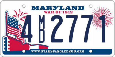 MD license plate 4MD2771