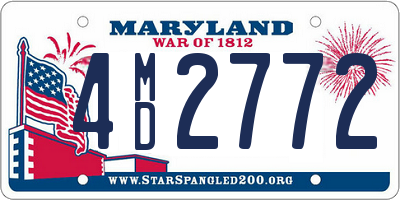 MD license plate 4MD2772