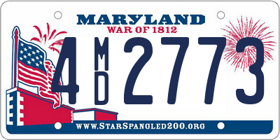 MD license plate 4MD2773