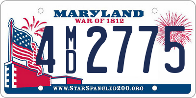 MD license plate 4MD2775