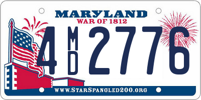 MD license plate 4MD2776