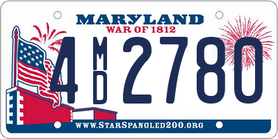 MD license plate 4MD2780