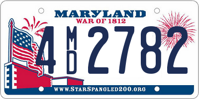 MD license plate 4MD2782