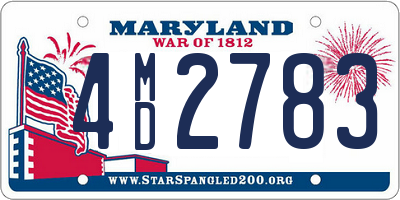 MD license plate 4MD2783