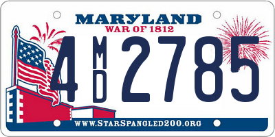 MD license plate 4MD2785