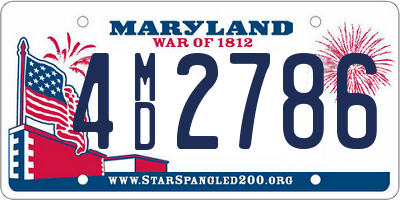 MD license plate 4MD2786