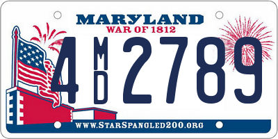 MD license plate 4MD2789