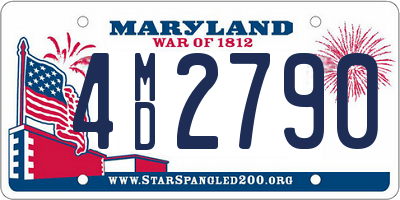 MD license plate 4MD2790