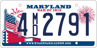 MD license plate 4MD2791