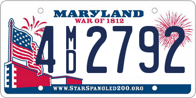 MD license plate 4MD2792