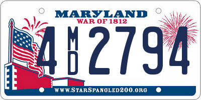 MD license plate 4MD2794