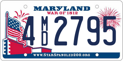 MD license plate 4MD2795