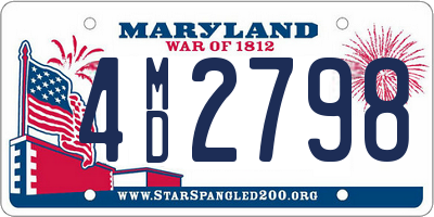 MD license plate 4MD2798