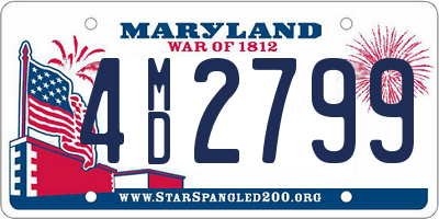 MD license plate 4MD2799