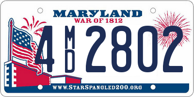 MD license plate 4MD2802