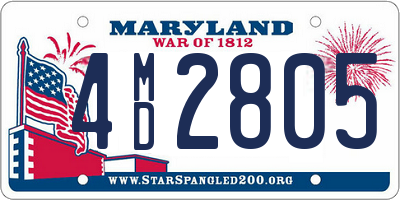 MD license plate 4MD2805