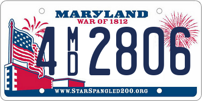 MD license plate 4MD2806