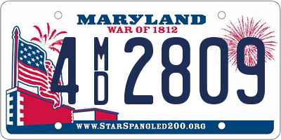 MD license plate 4MD2809